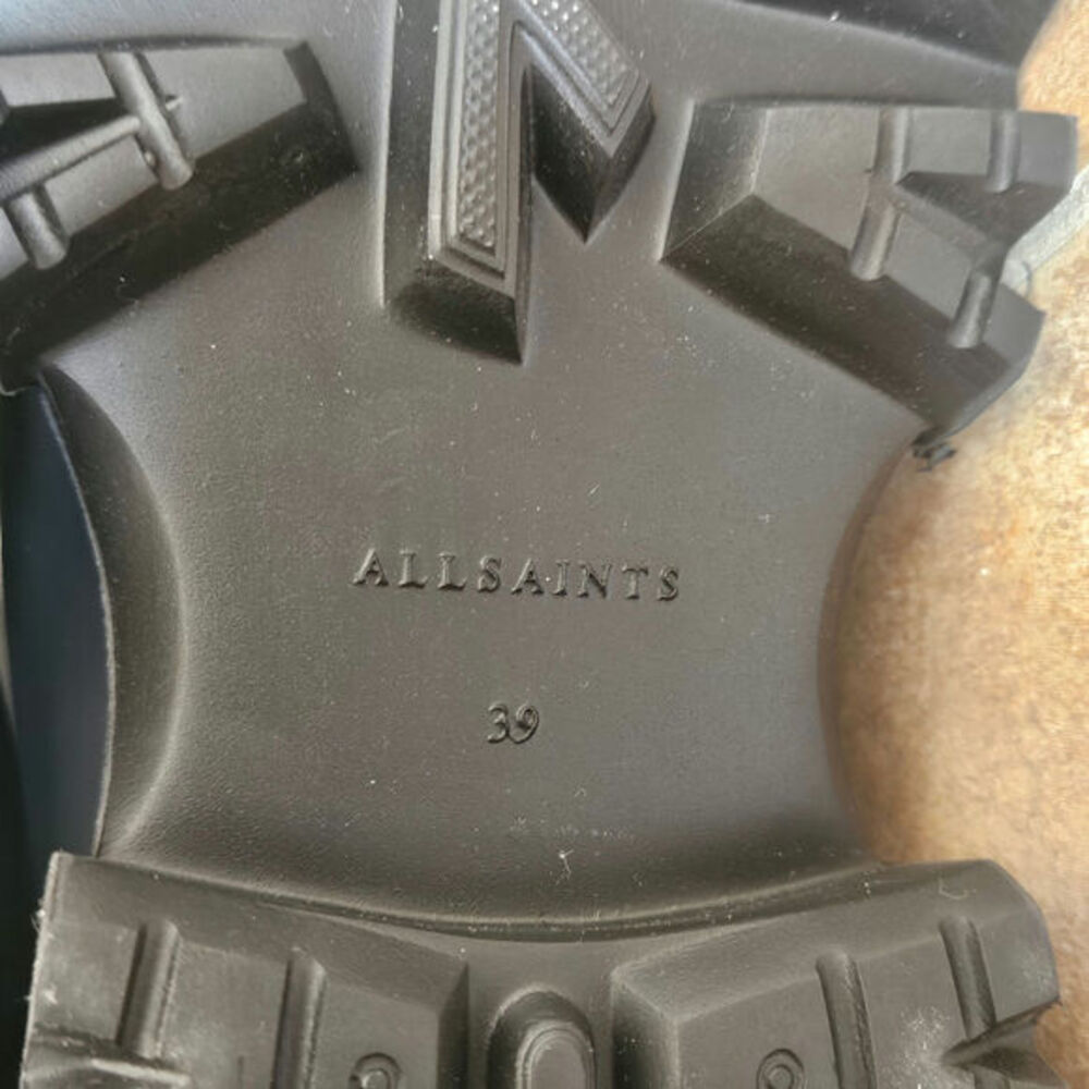 All Saints Harlee Chunky Sole Leather Boots Size 39‎ - Picture 3 of 11